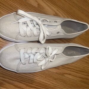 Keds White Sparkling Sneakers Women's Size 9